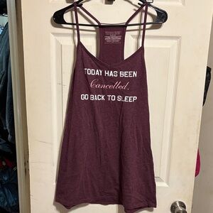 Victoria's Secret Maroon Graphic Tank Top